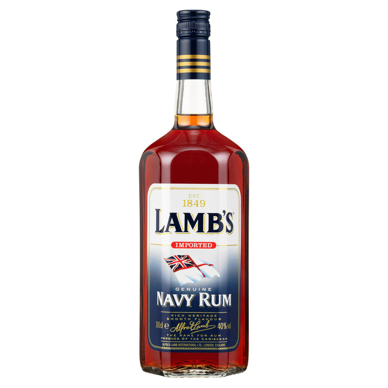 Lamb's Genuine Navy Dark Rum 1L bottle (British brand)