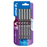 Pilot V5 Hi-Tecpoint black pens 5-pack, UK version