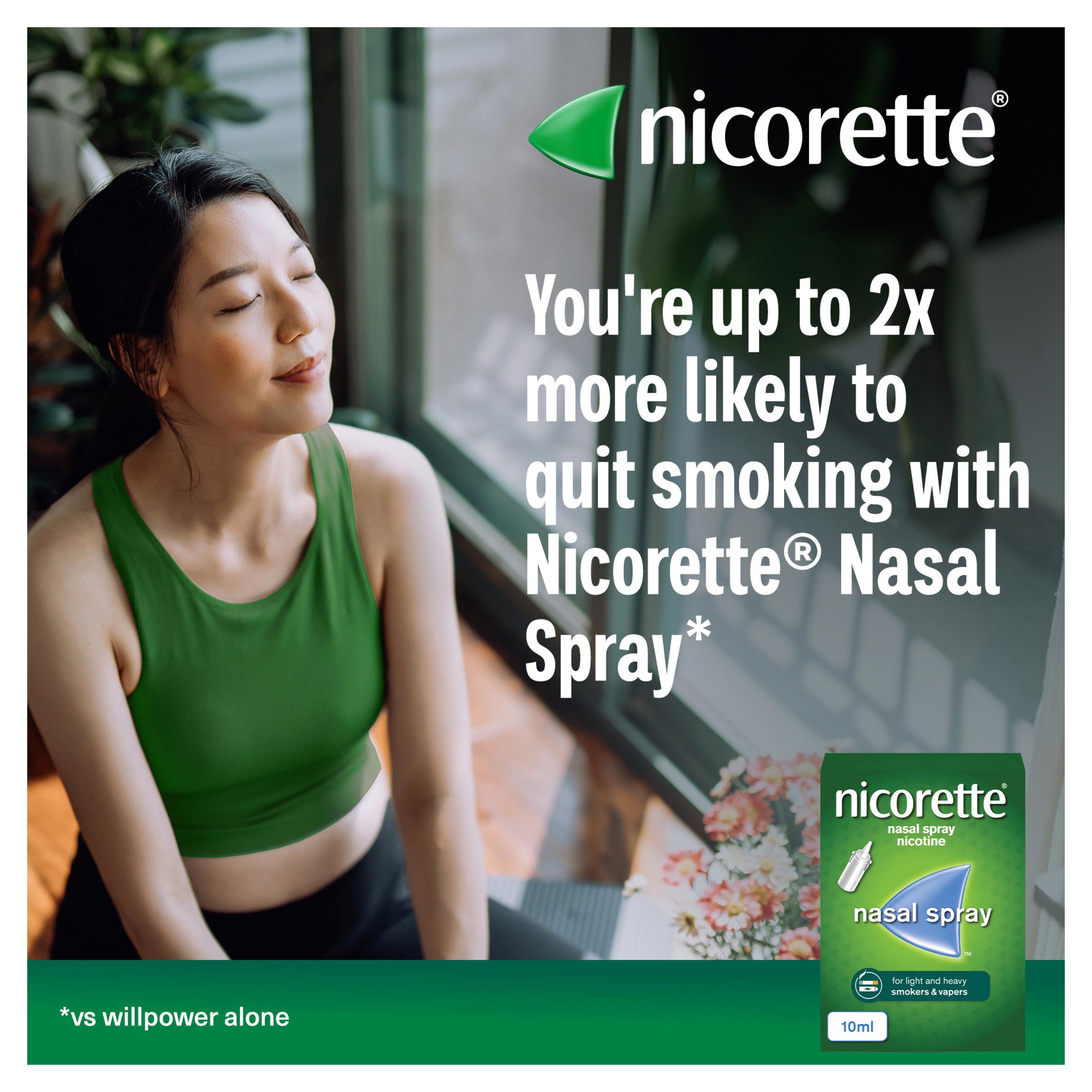 Nicorette nasal spray 10ml smoking cessation aid, UK version