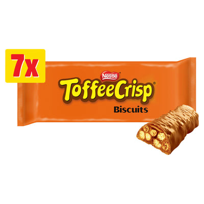 Sainsburys Nestlé Toffee Crisp Biscuit Bar Multipack x7 130.9g- Buy online at McGrocer
