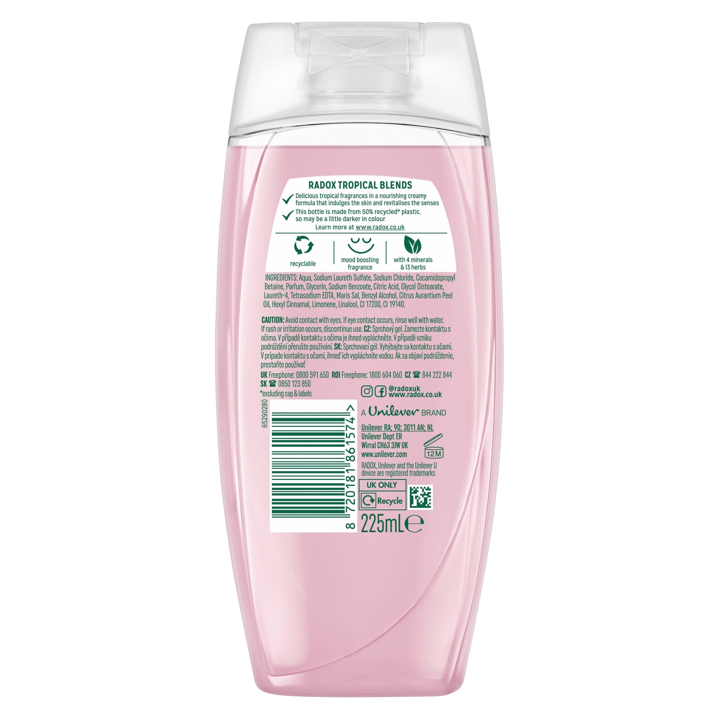 Radox Mineral Therapy Shower Cream 225ml, imported from the UK