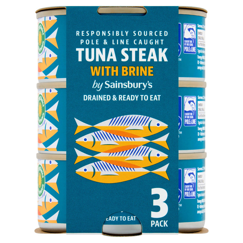 Sainsbury's tuna steak in brine 3 pack (British brand)