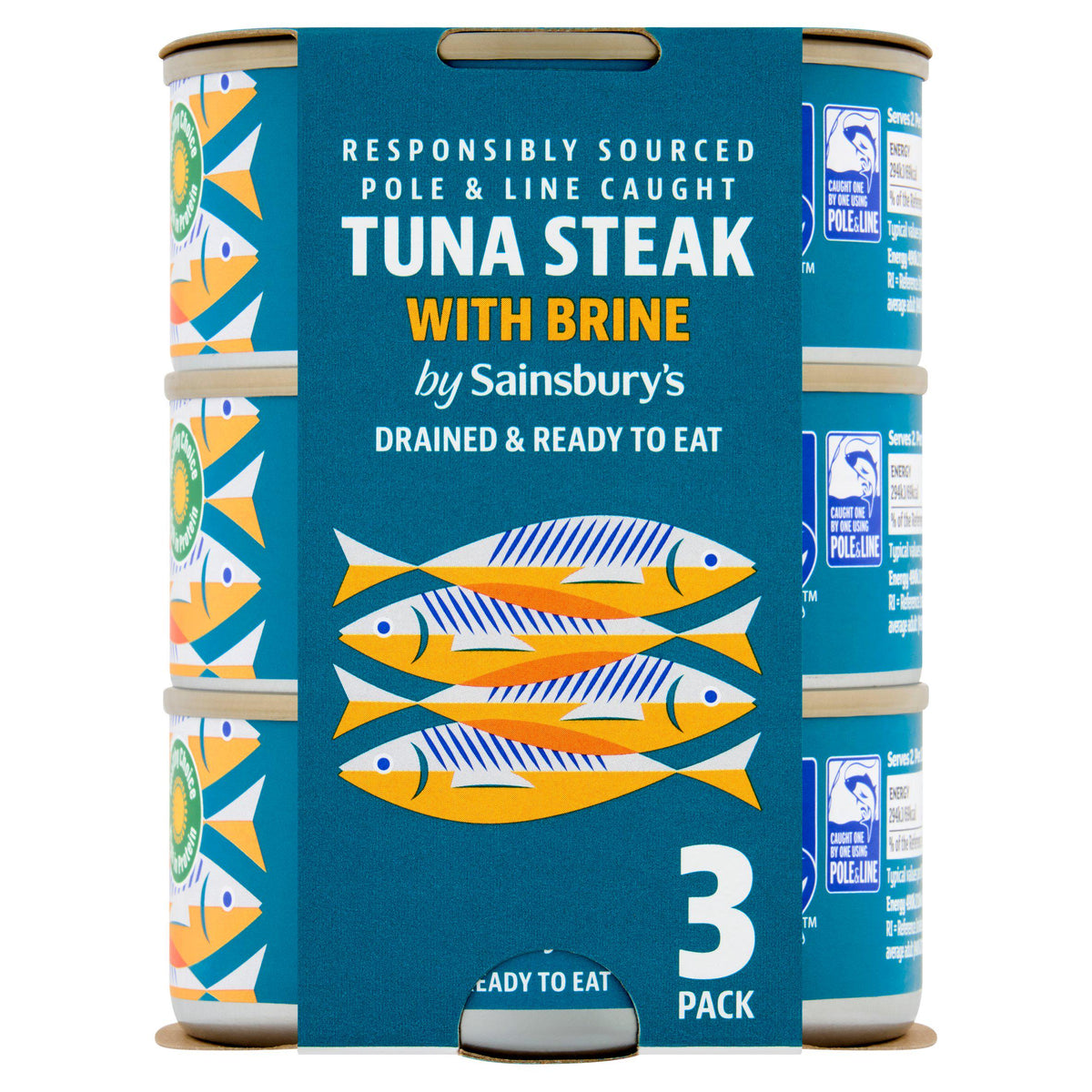 Sainsbury's tuna steak in brine 3 pack (British brand)