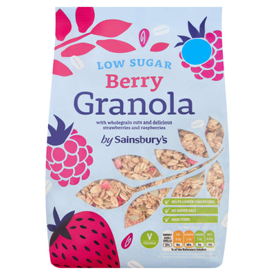 Sainsburys Sainsbury's Berry Low Sugar Granola 500g- Buy online at McGrocer