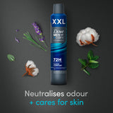 Dove Men+Care XXL antiperspirant spray 300ml, imported from the UK