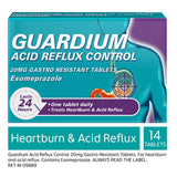 Guardium acid reflux tablets 20mg 14 count (British brand)