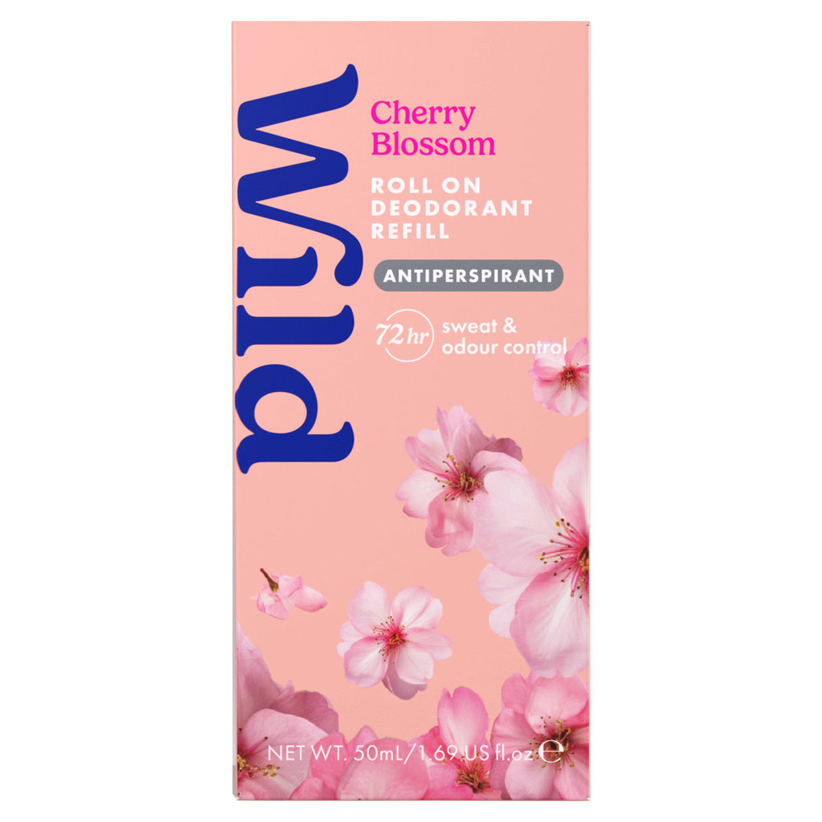 Wild antiperspirant deodorant roll-on Cherry Blossom 50ml - British product