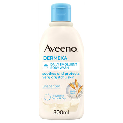Sainsburys Aveeno Dermexa Daily Emollient Body Wash Unscented Soap Free 300ml- Buy online at McGrocer