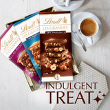 Lindt Les Grandes dark chocolate hazelnut bar 150g (British brand)