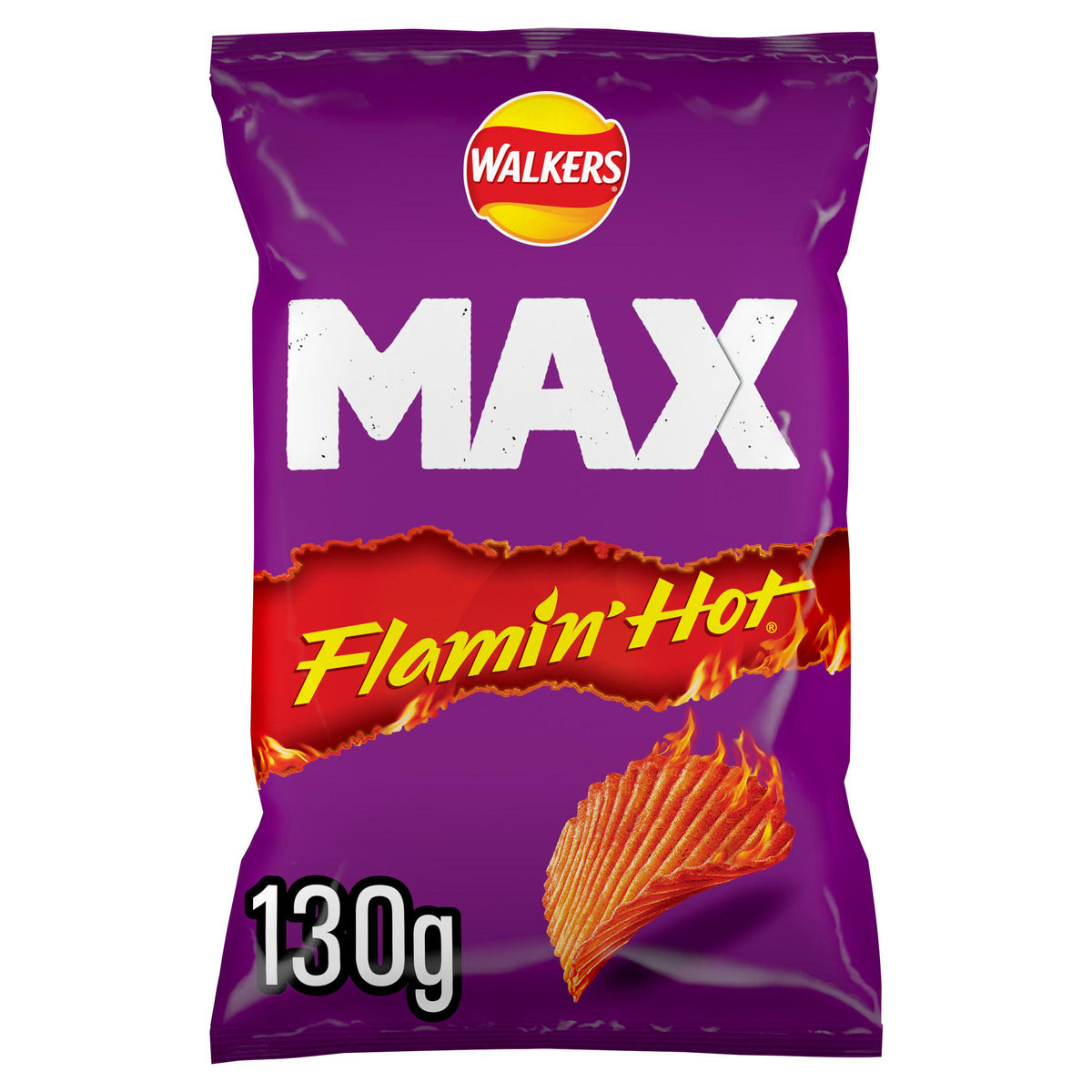 Walkers Max Extra Flamin Hot Sharing Bag Crisps 130g