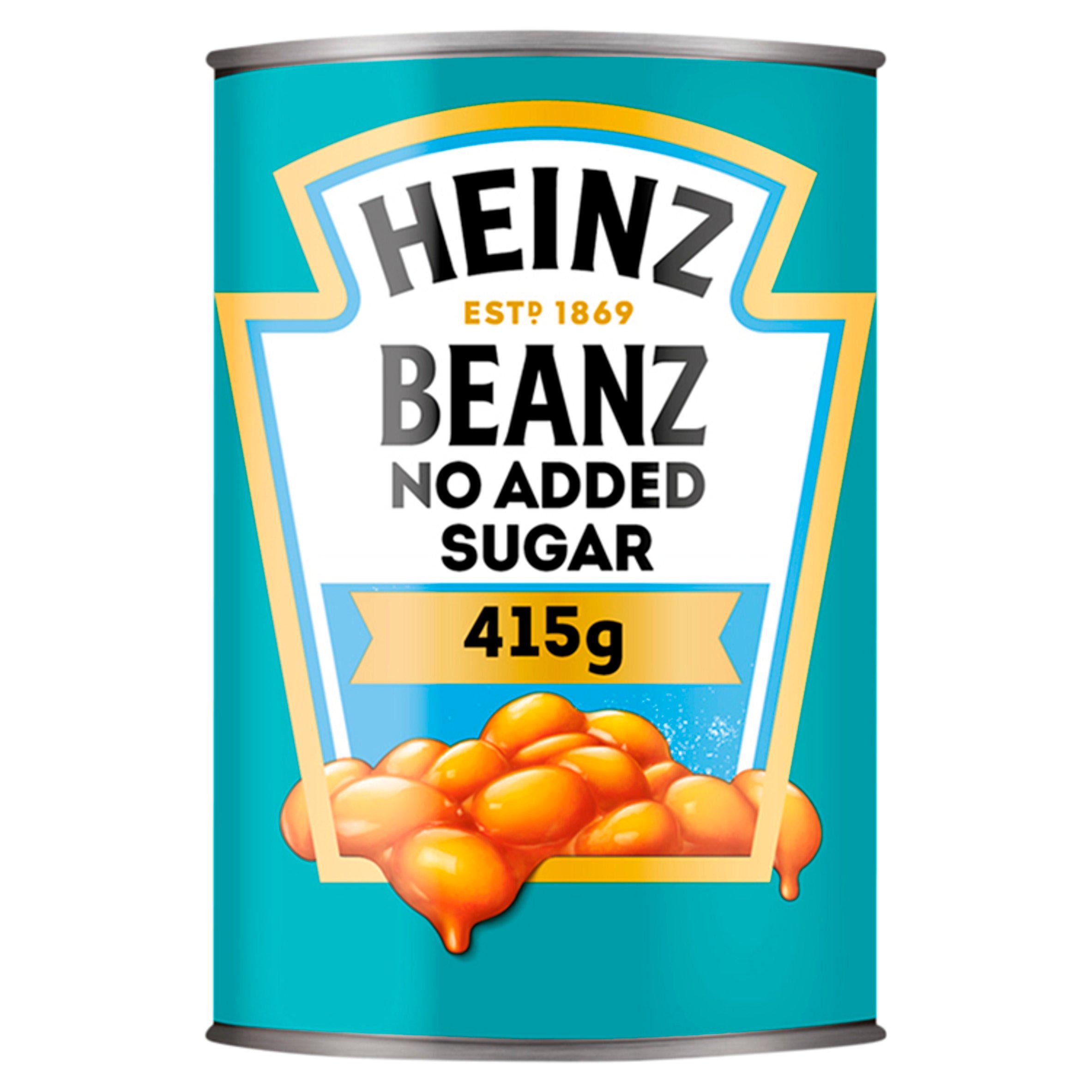 Heinz baked beans no added sugar 415g, UK version