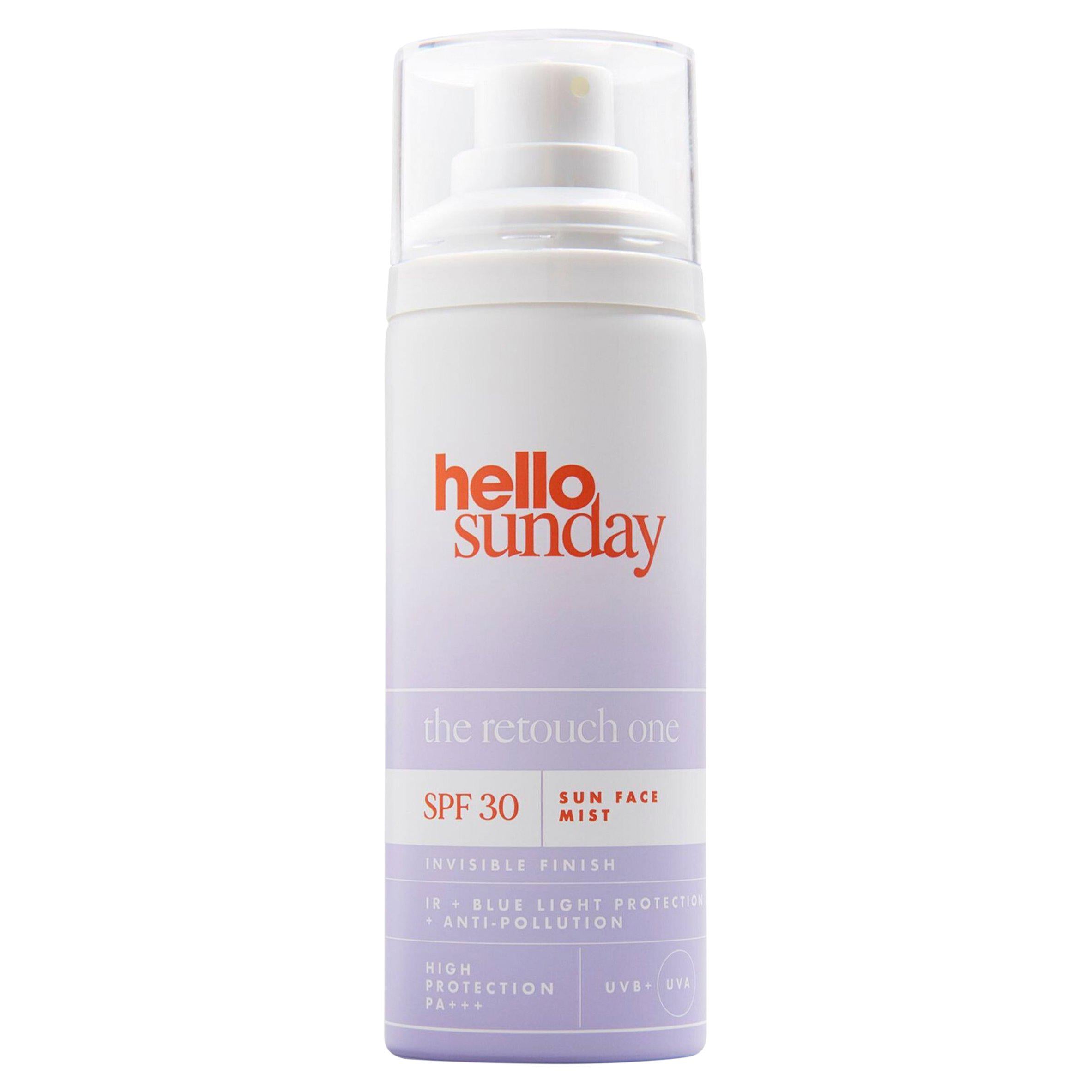 Hello Sunday retouch one SPF30 sun face mist 75ml, imported from the UK