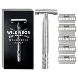 Wilkinson Sword double edge razor with 5 blade refills (British brand)