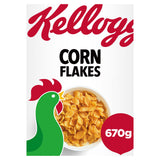 Kellogg's Corn Flakes toasted cereal 670g (British brand)