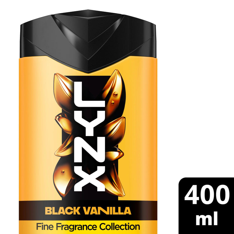 Lynx Black Vanilla shower gel body wash 400ml, UK version
