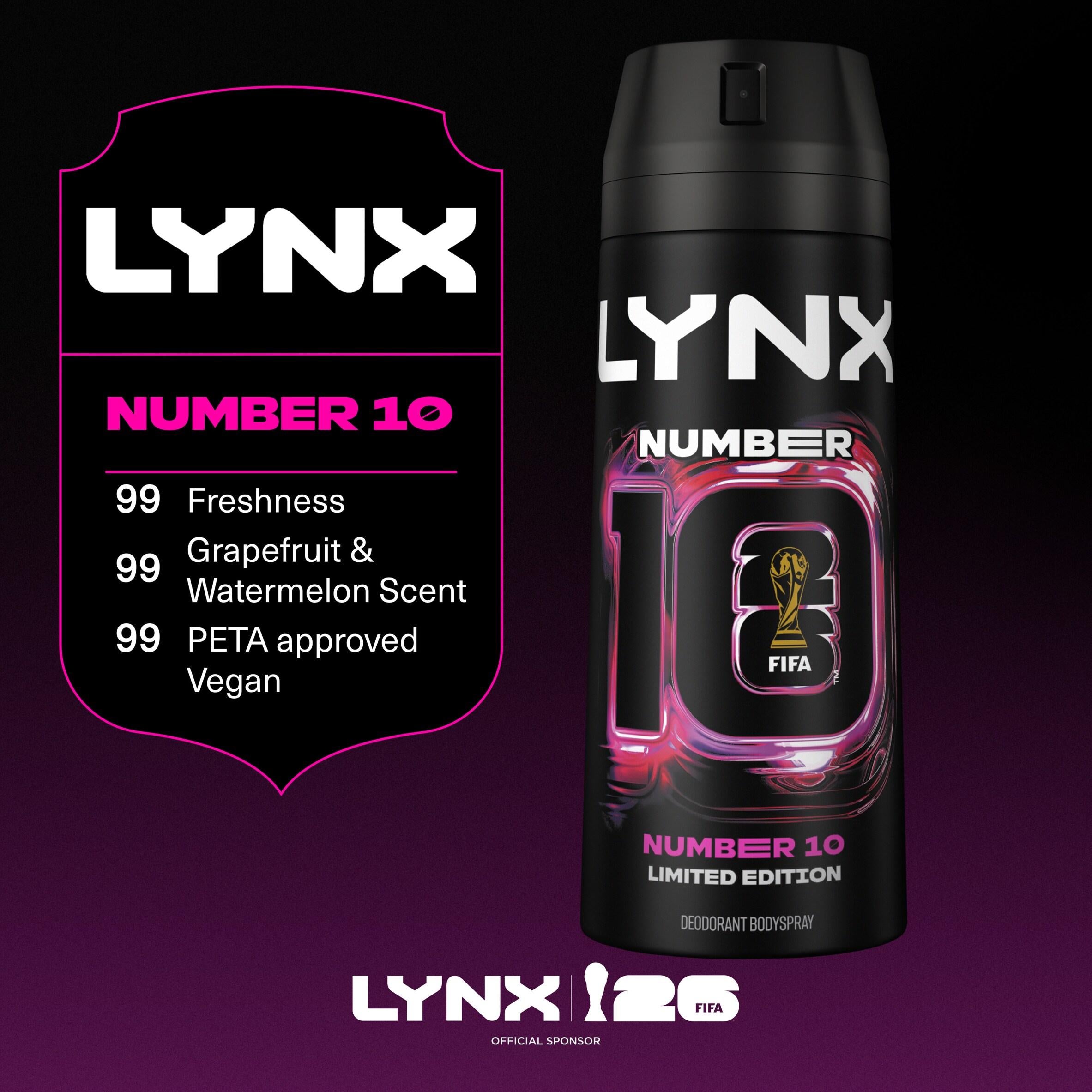 Lynx body spray Number 10 limited edition FIFA 150ml - British product
