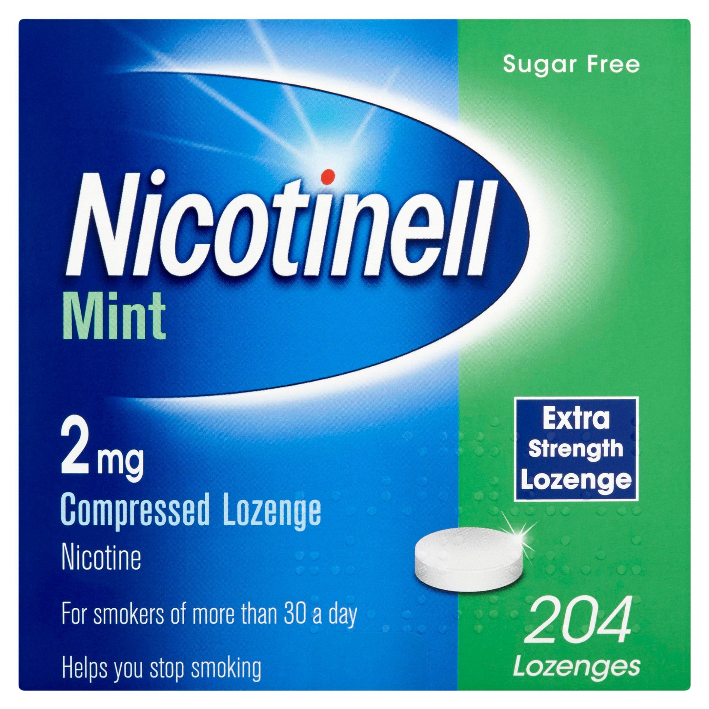 Nicotinell mint lozenges 2mg stop smoking aid, UK version