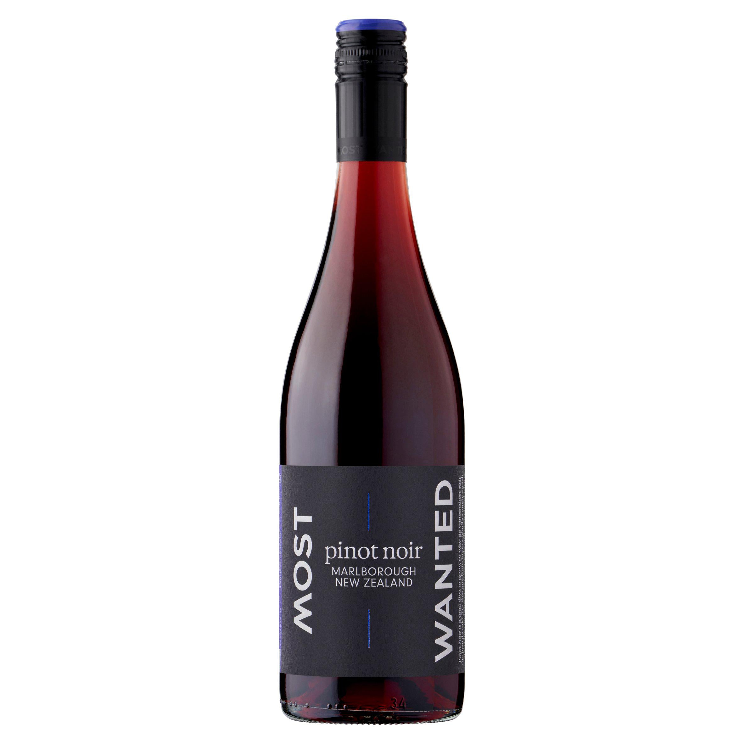 Most Wanted Pinot Noir red wine 75cl, UK version