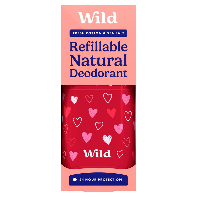 Wild Fresh Cotton & Sea Salt Natural Deodorant 40g (British brand)
