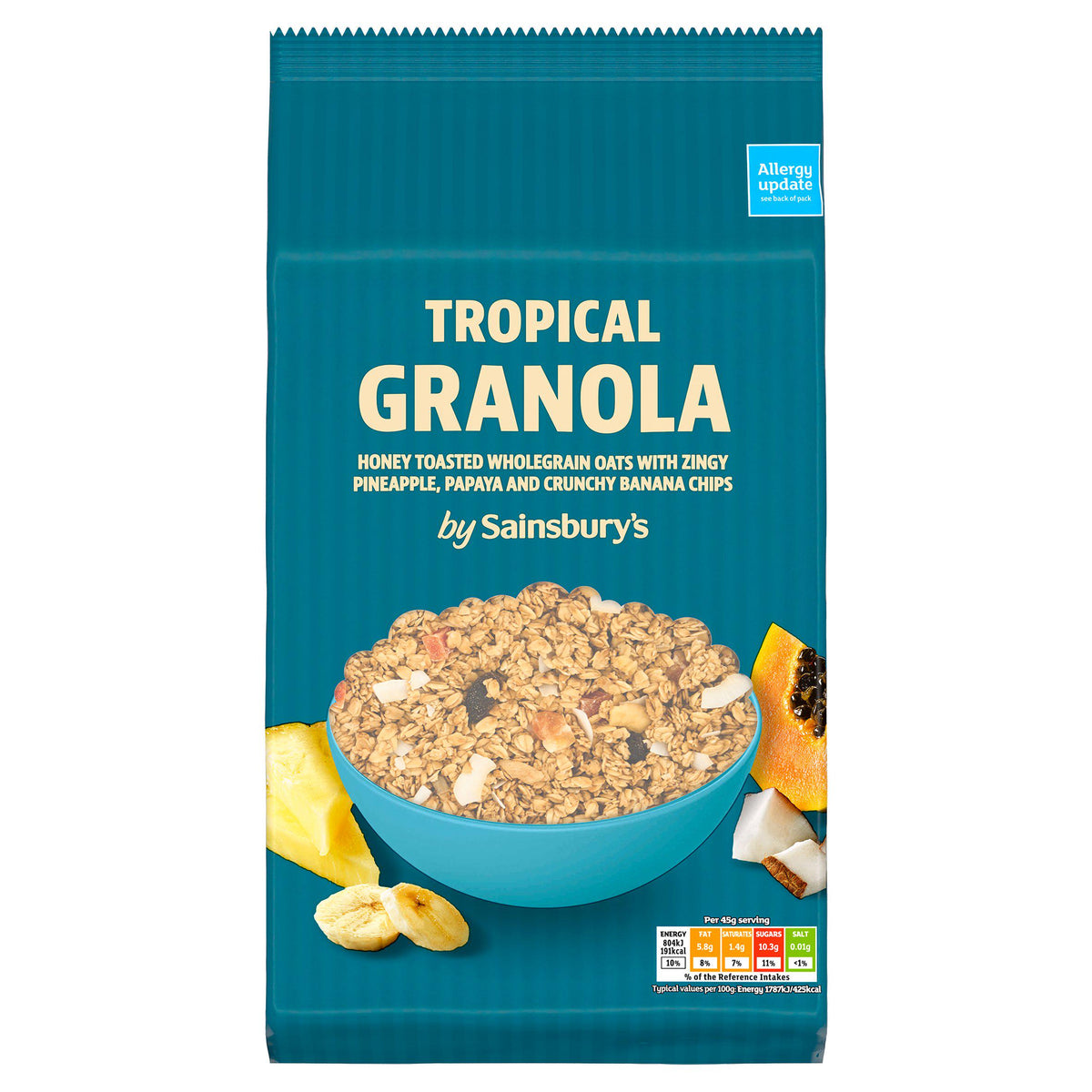 Sainsbury's tropical granola 1kg, imported from the UK