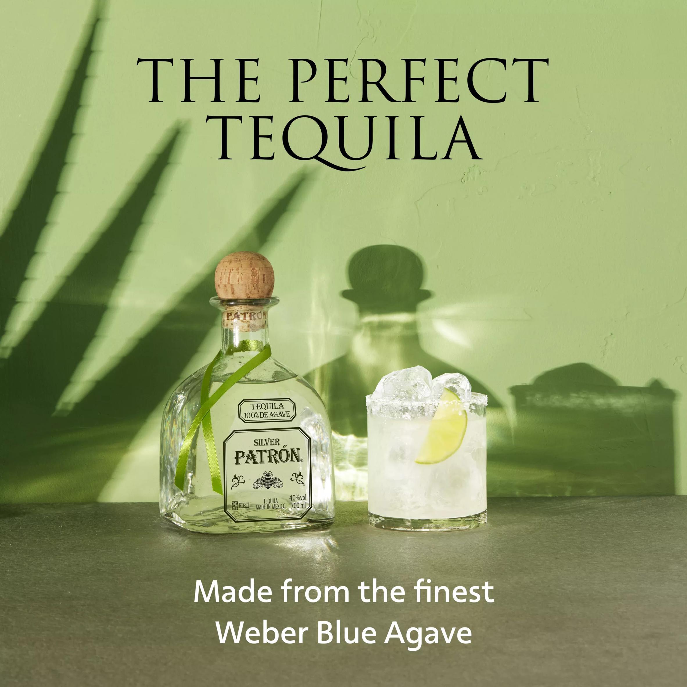Patrón Silver Tequila 70cl bottle, imported from the UK