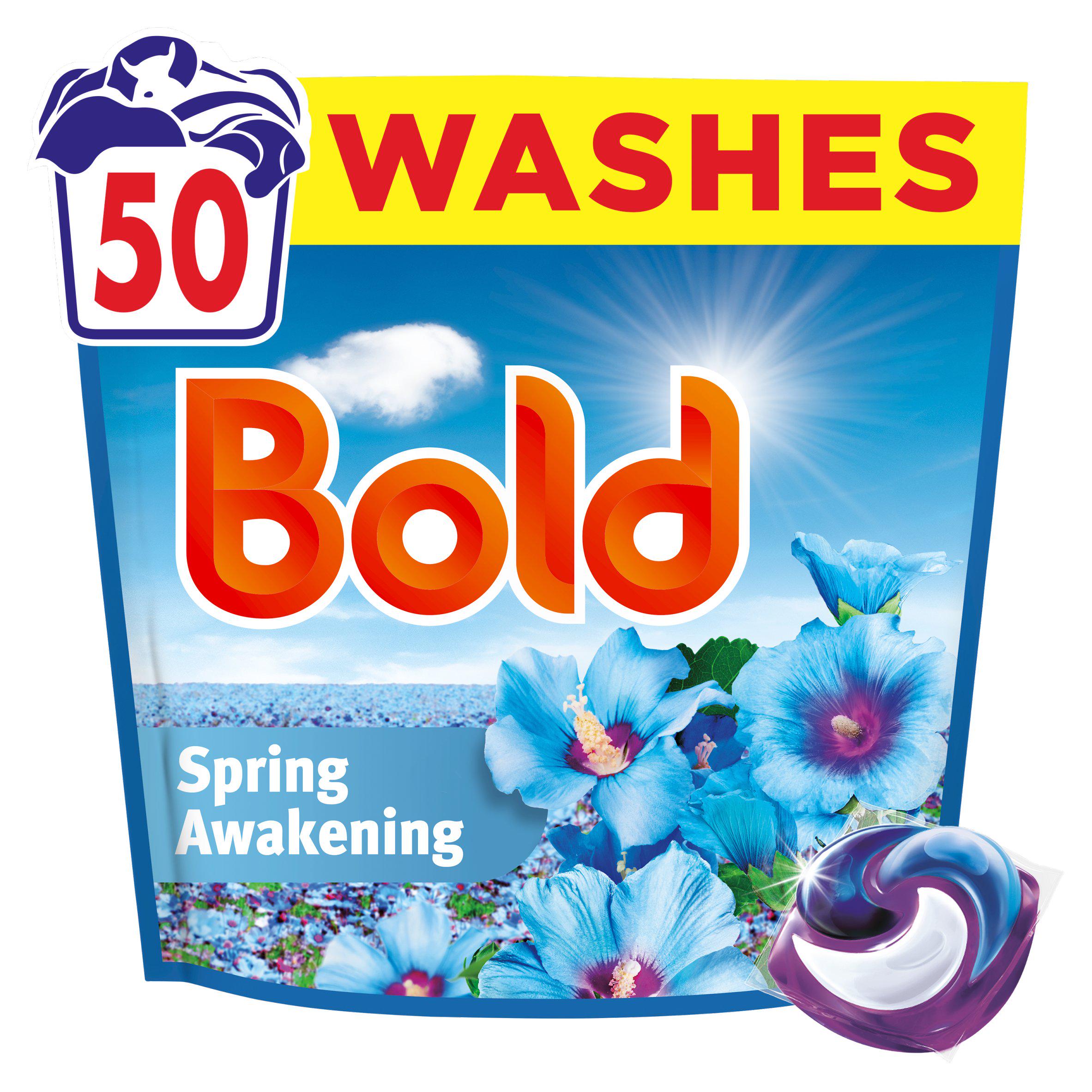 Bold washing capsules Spring Awakening 50 washes, imported from the UK