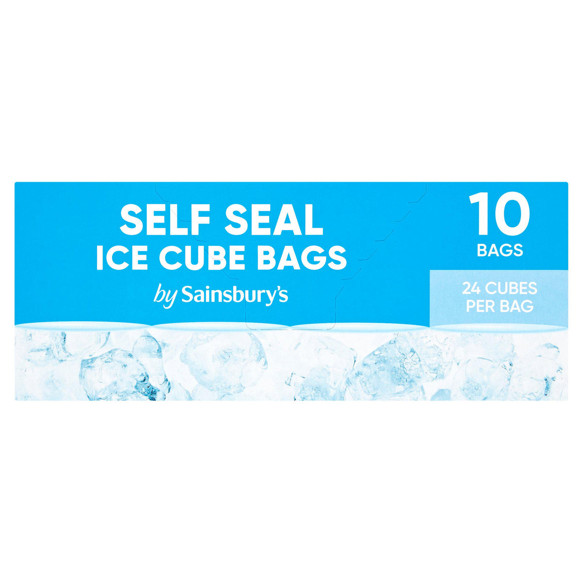 Sainsbury's self seal ice cube bags 10 pack - British product