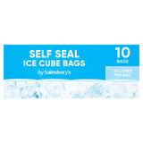 Sainsbury's self seal ice cube bags 10 pack - British product