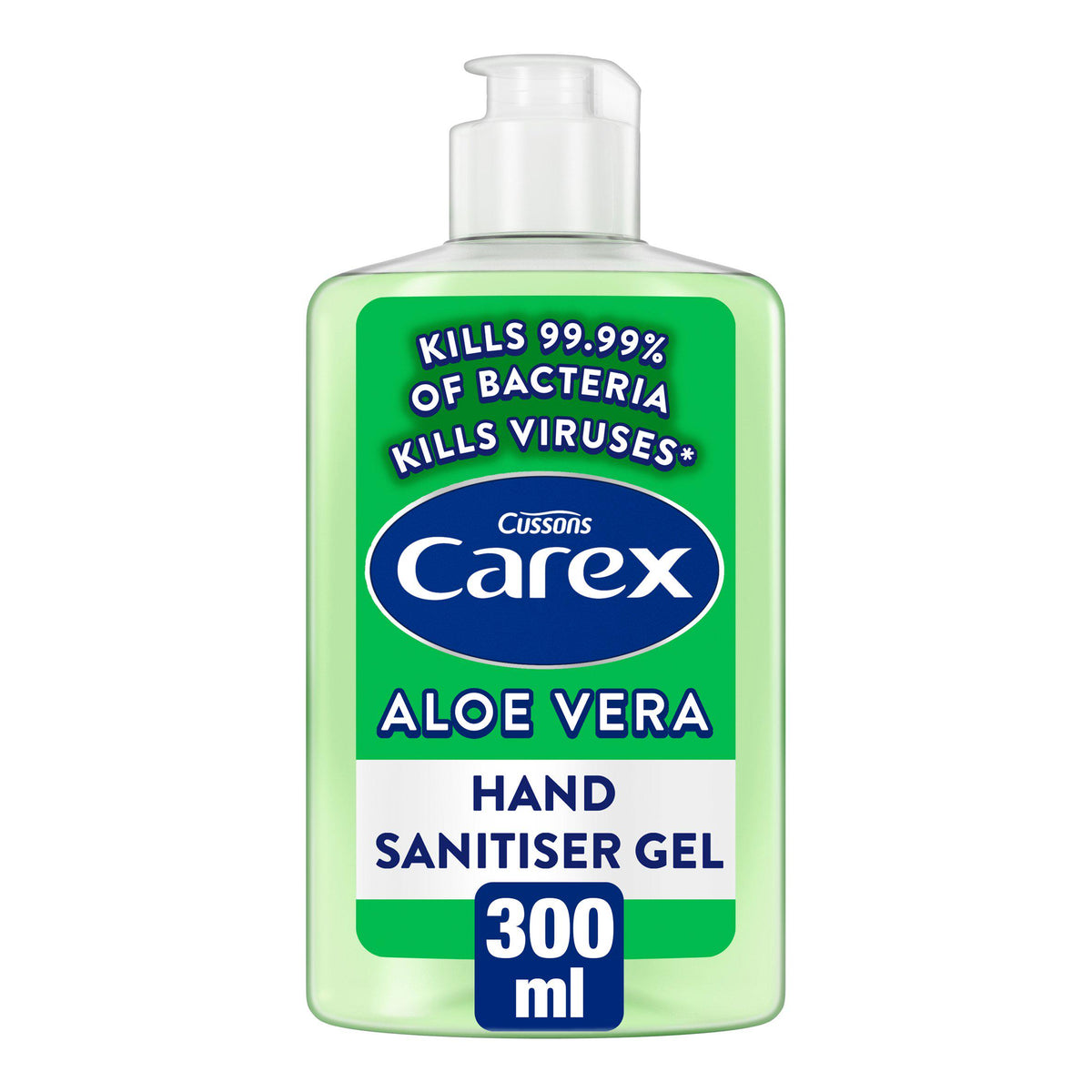 Carex aloe vera hand sanitiser 300ml, imported from the UK