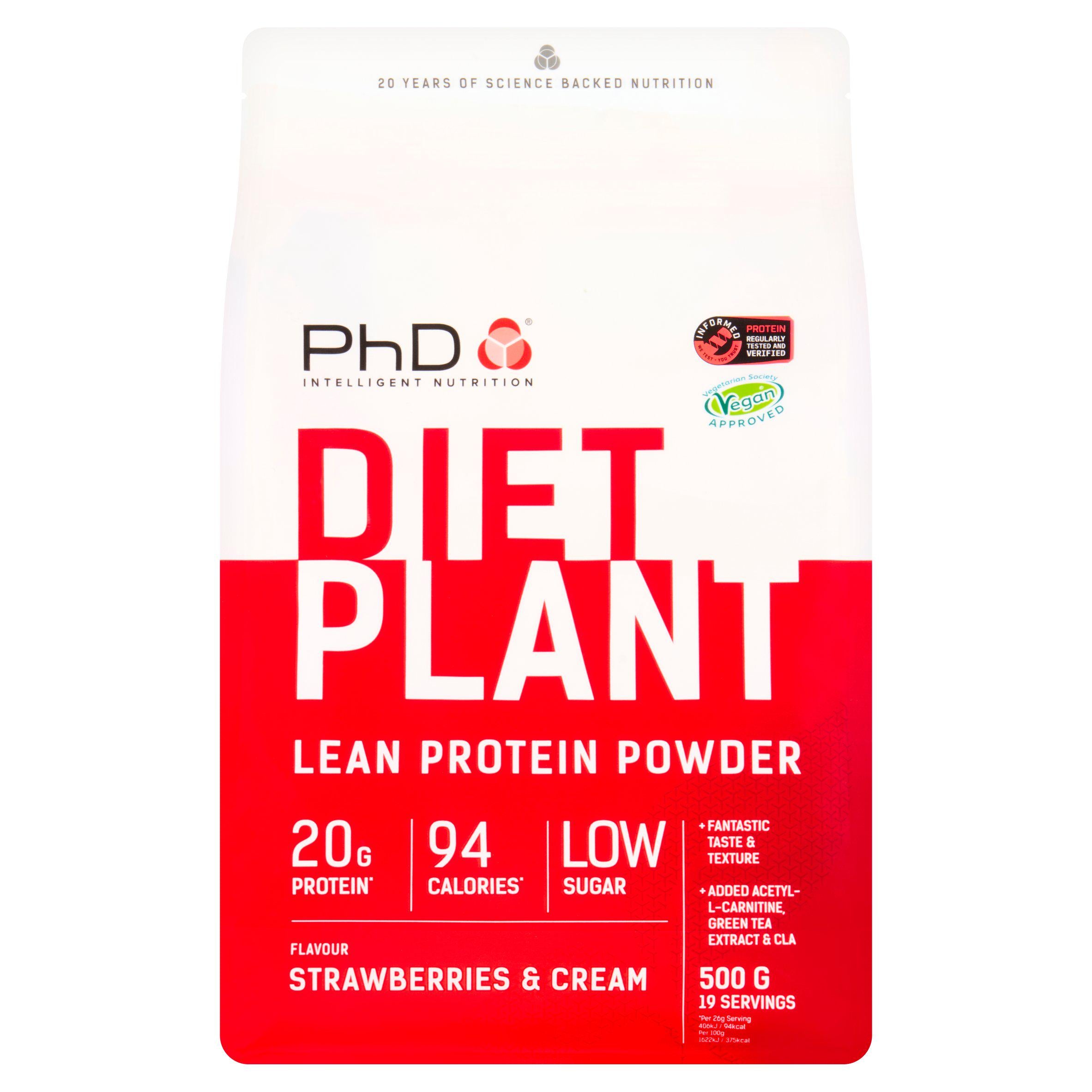 PhD Strawberries & Cream protein powder 500g, imported from the UK