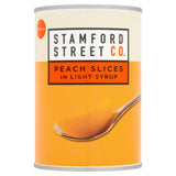 Stamford Street Co. peach slices in light syrup 411g - British product