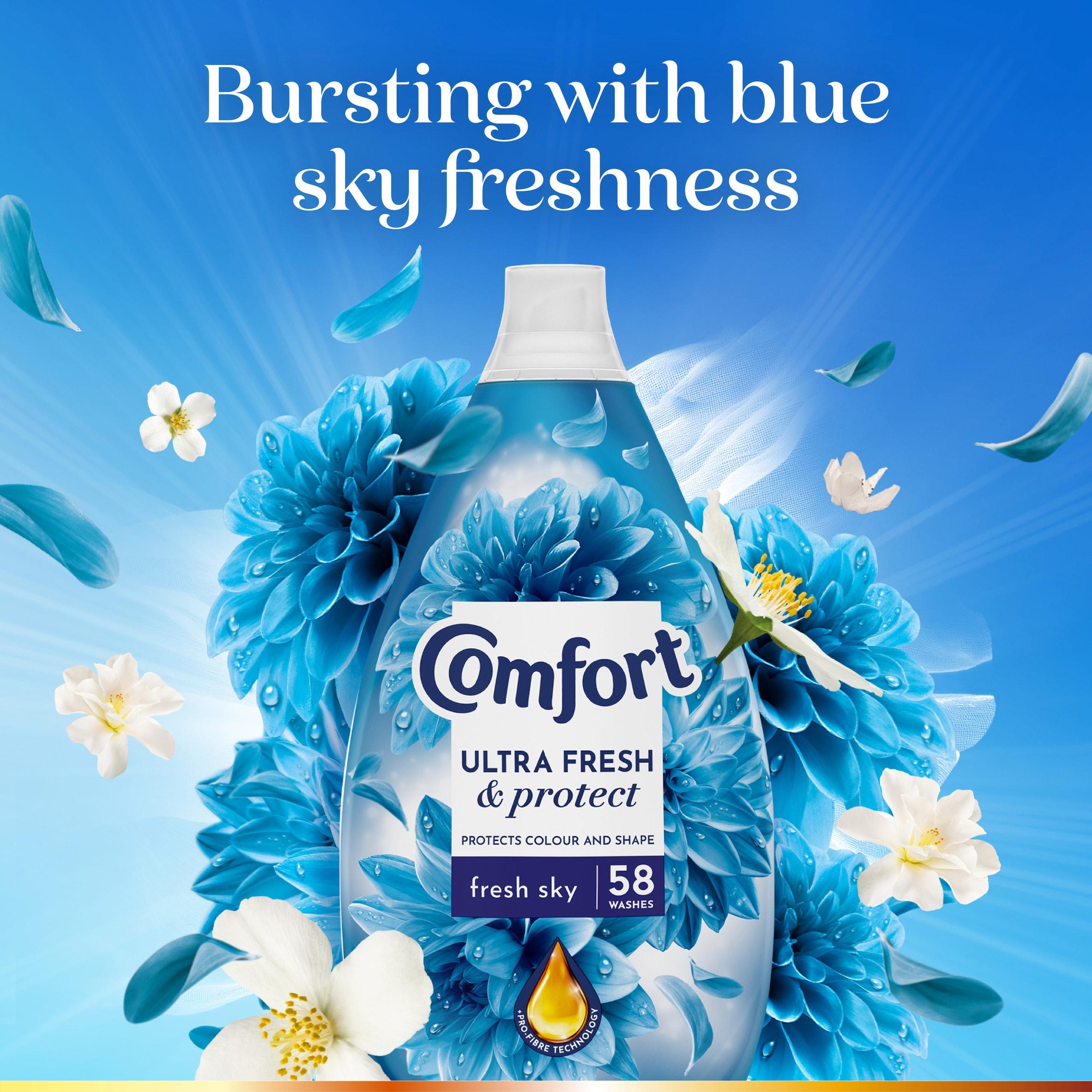 Comfort fabric conditioner Fresh Sky 870ml, imported from the UK