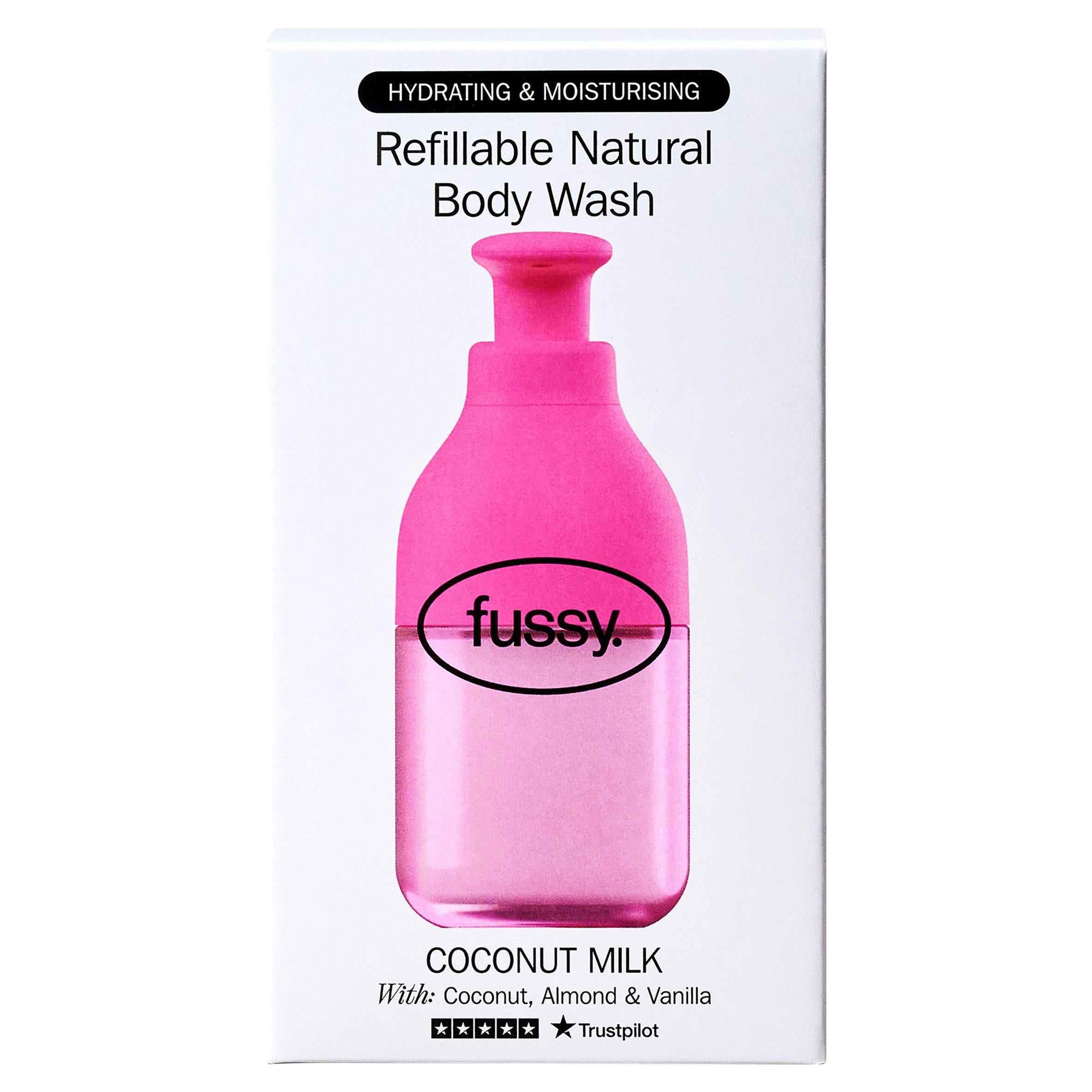Fussy refillable coconut milk body wash 320ml, imported from the UK