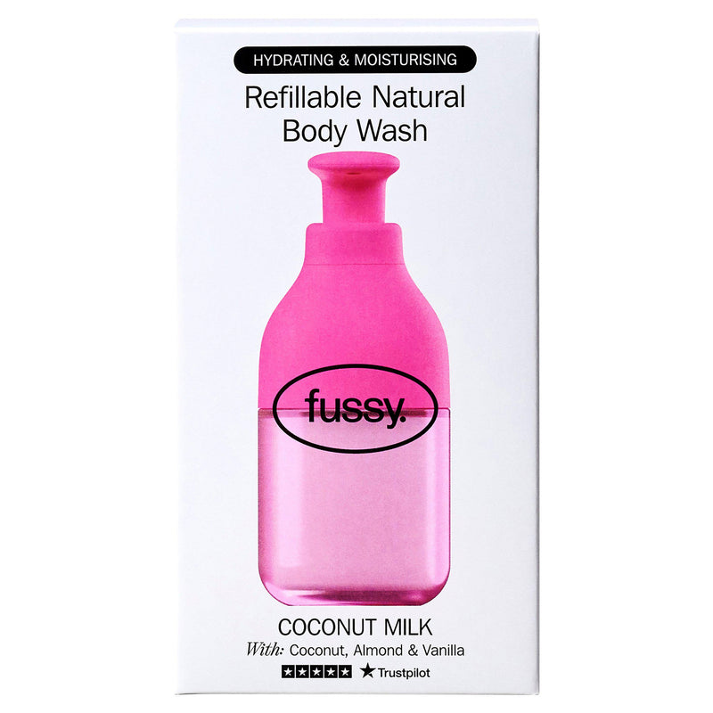 Fussy refillable coconut milk body wash 320ml, imported from the UK