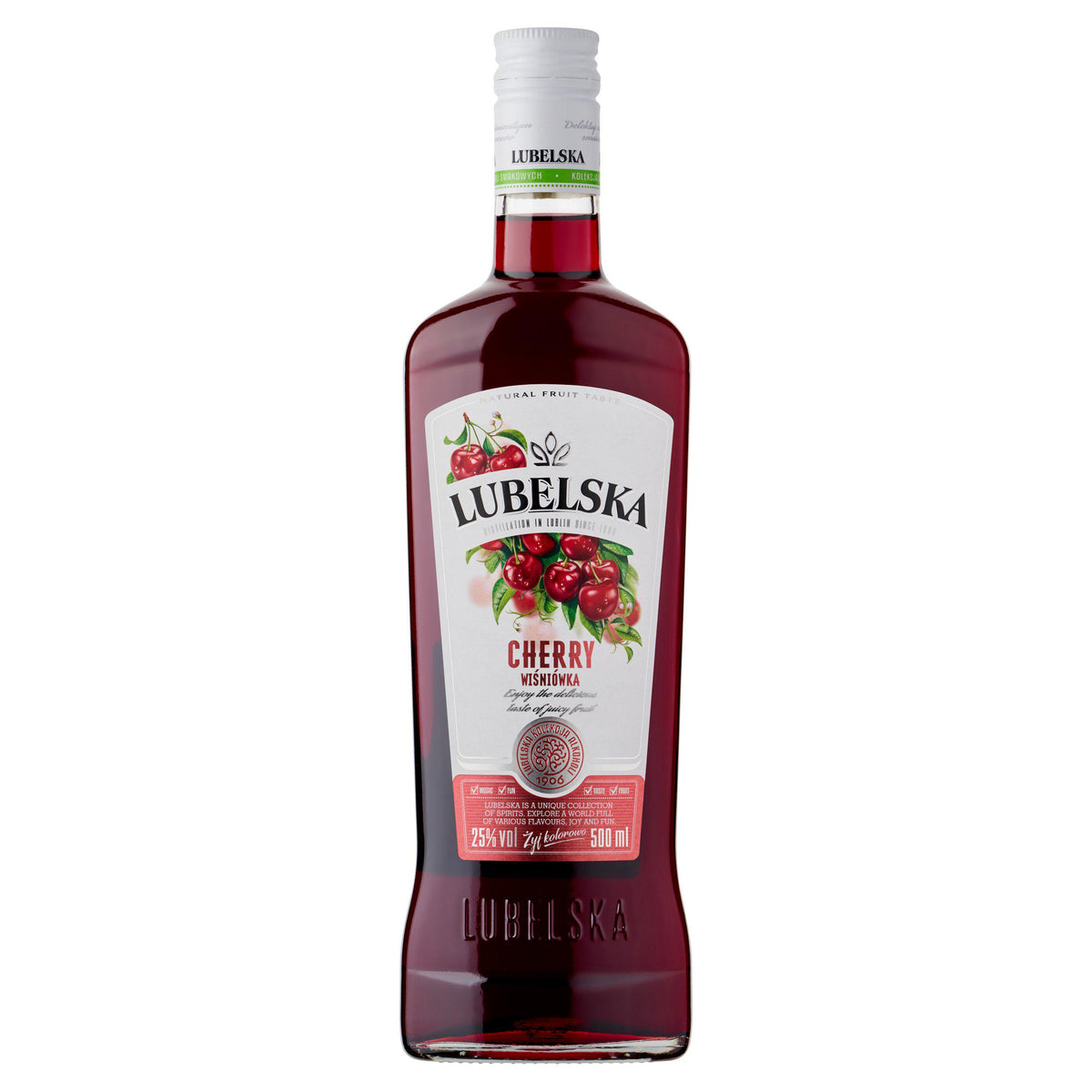 Lubelska Cherry Flavour Liqueur Bottle 50cl, UK version