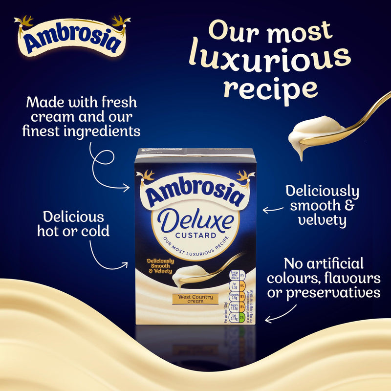 Ambrosia Deluxe vanilla custard 750g carton, UK version