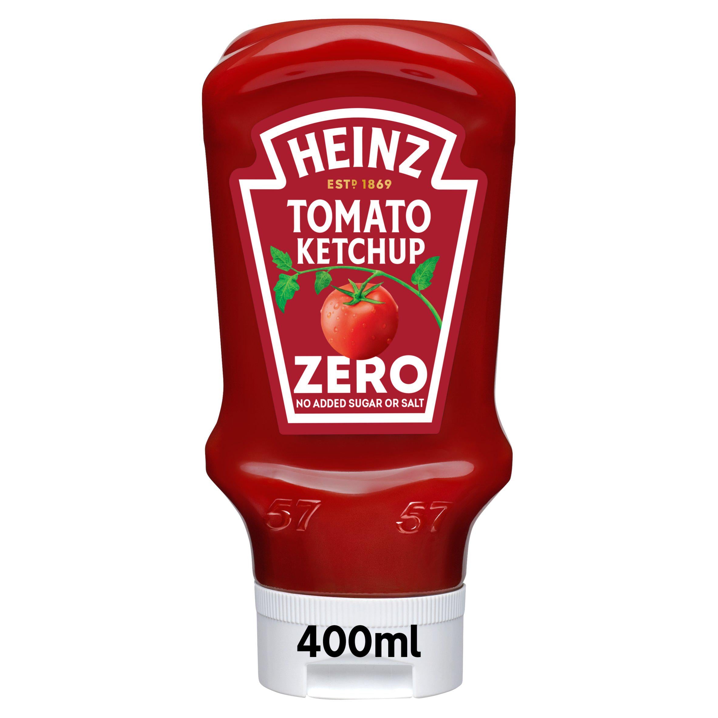 Heinz Tomato Ketchup Zero Added Sugar & Salt 400ml, UK version