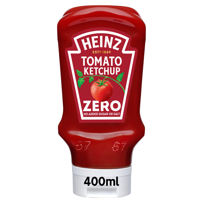 Heinz Tomato Ketchup Zero Added Sugar & Salt 400ml, UK version