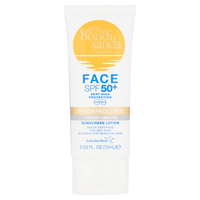 Sainsburys Bondi Sands Face SPF 50+ Fragrance Free Tinted Matte Sunscreen Lotion 75ml- Buy online at McGrocer