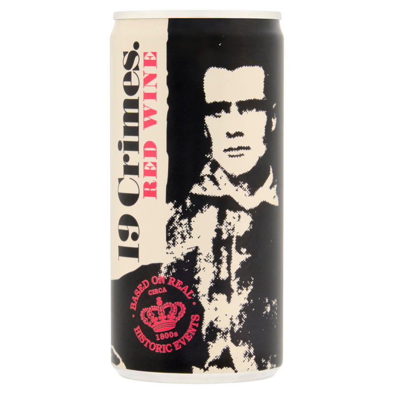 19 Crimes red wine 187ml can, imported from the UK