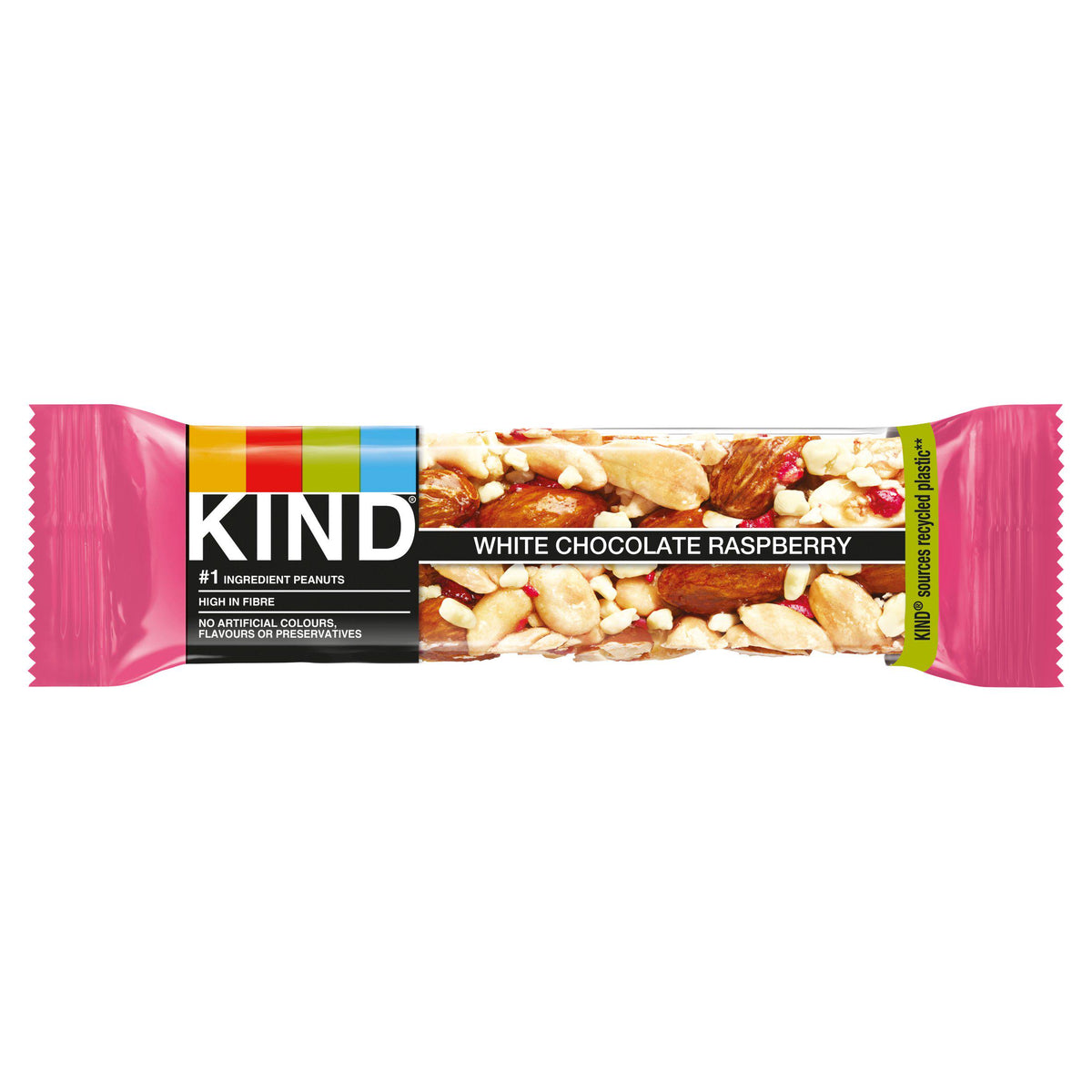 Kind white chocolate raspberry cereal bar 40g (British brand)