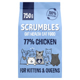 Scrumbles chicken dry cat food 750g, imported from the UK