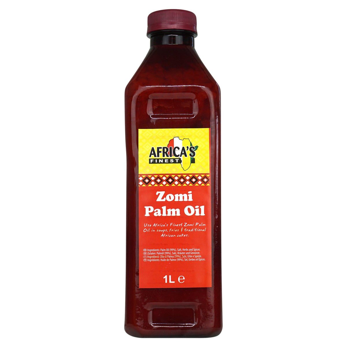 Africa's Finest Zomi Oil palm oil 1L, imported from the UK