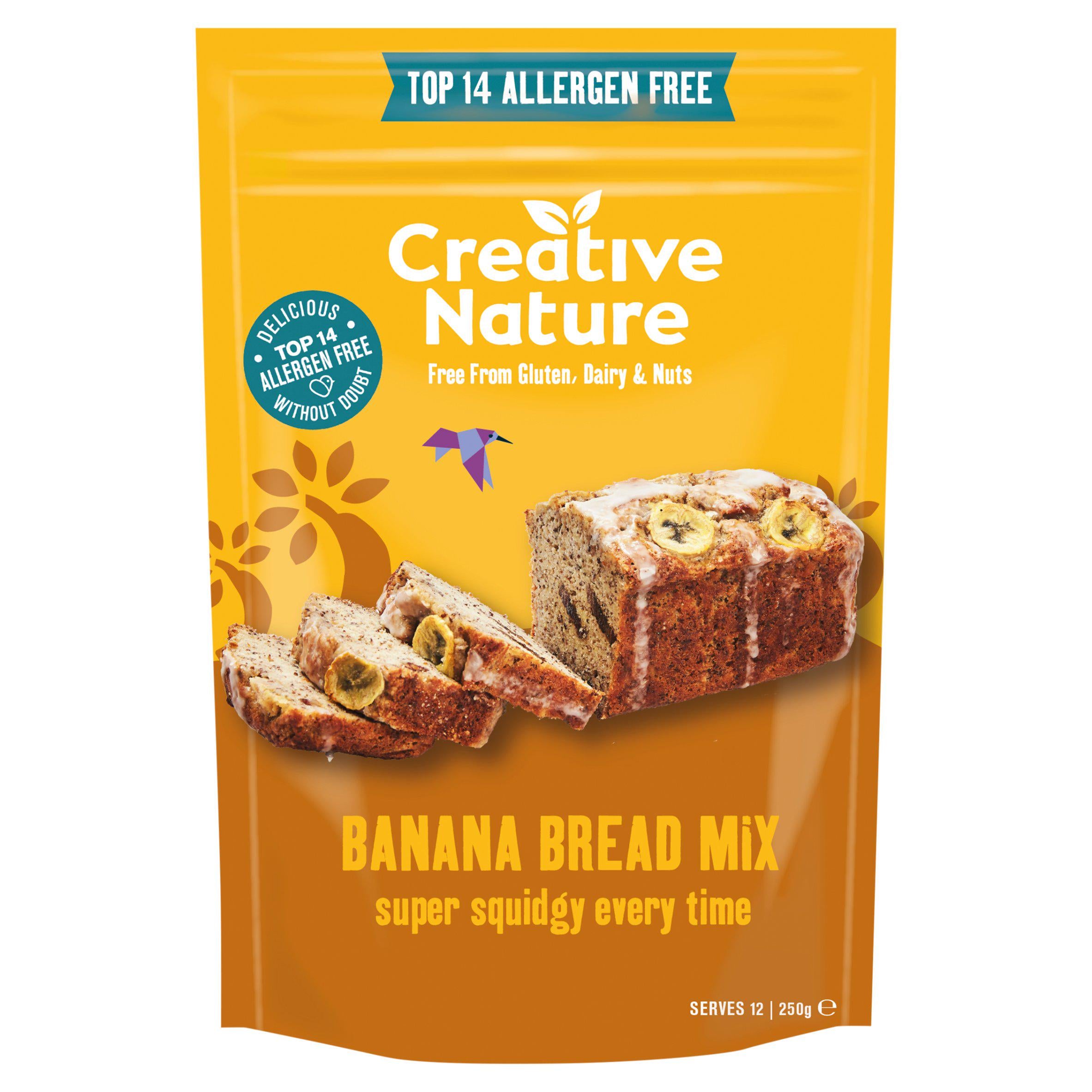 Creative Nature Whole Grain Banana Bread Mix 250g - British product