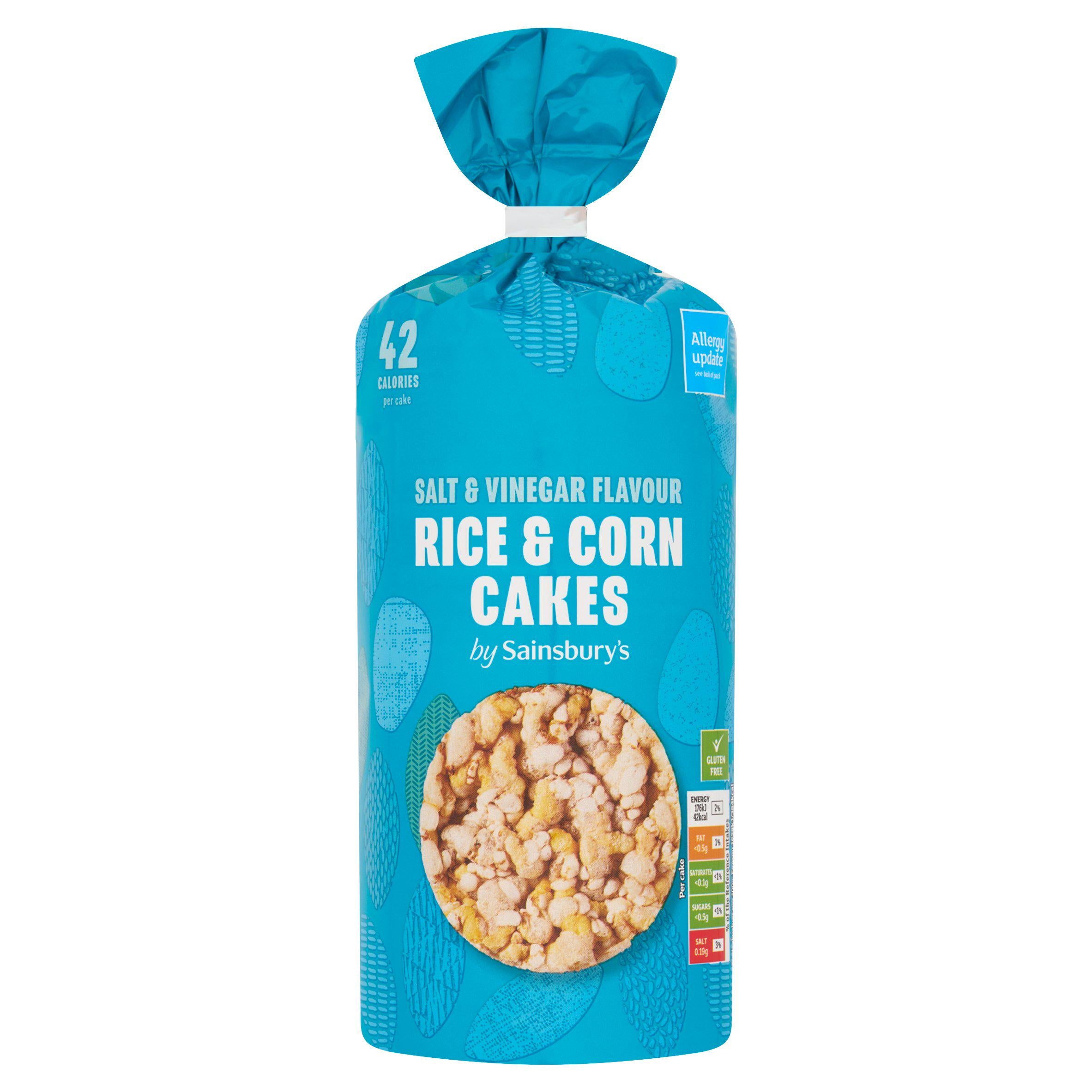 Sainsbury's salt & vinegar rice cakes 130g (British brand)