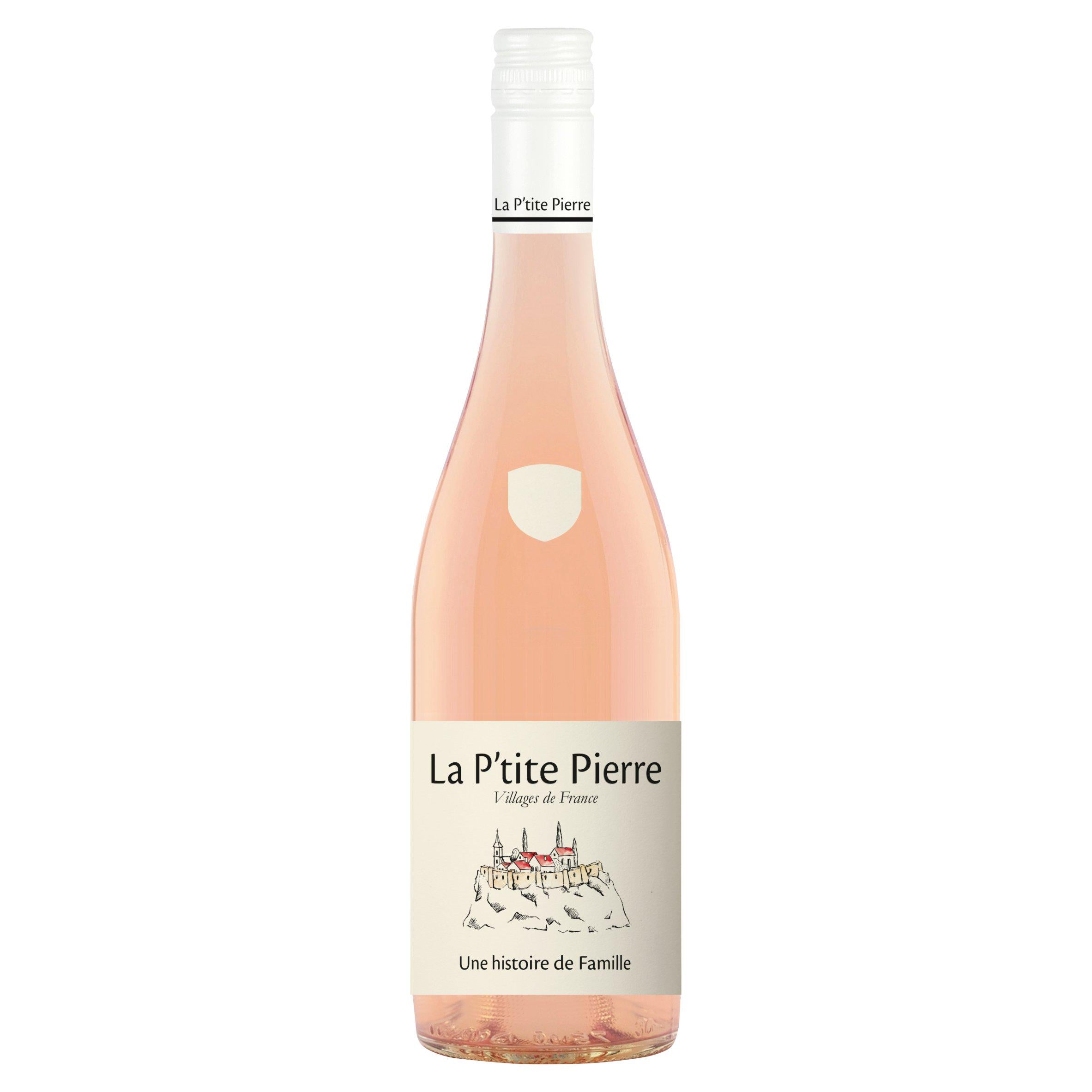 La P'tite Pierre rosé wine 75cl bottle (British brand)