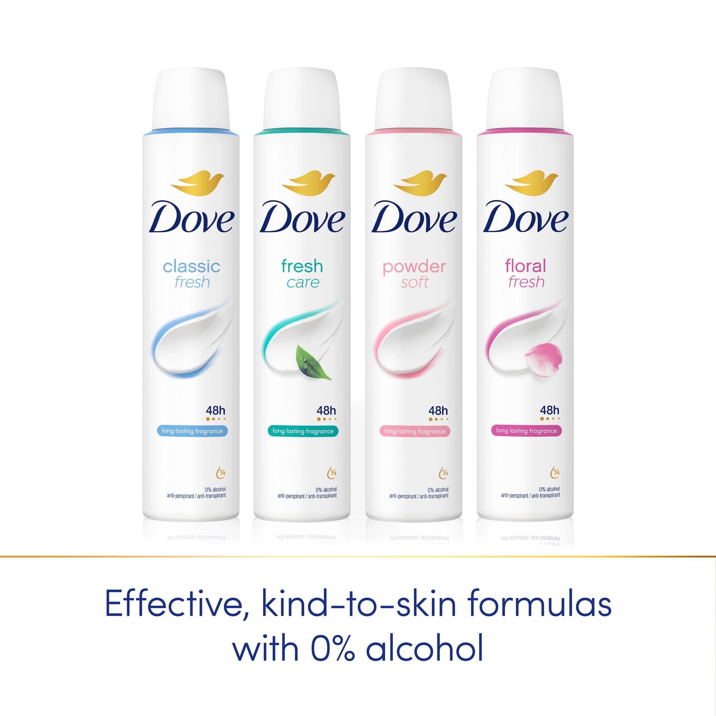 Dove Classic Fresh antiperspirant deodorant spray 200ml, imported from the UK