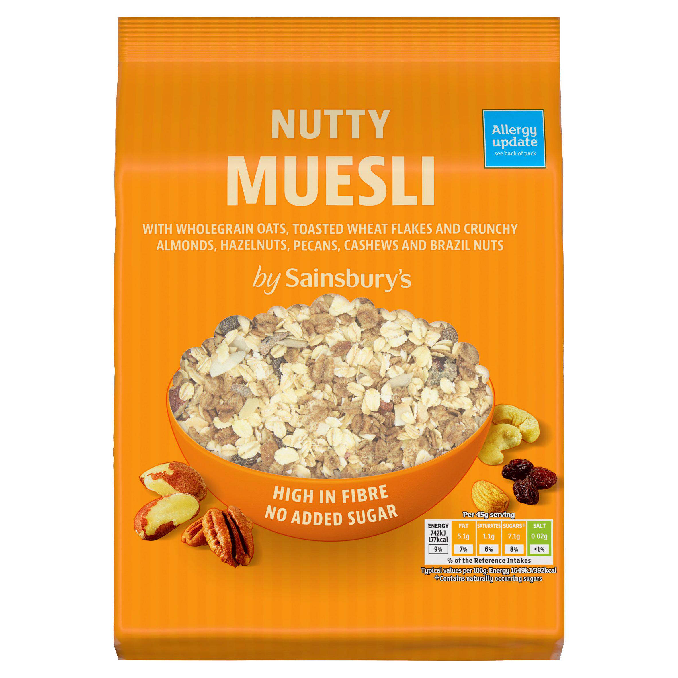 Sainsbury's Nutty Muesli 750g breakfast cereal, UK version