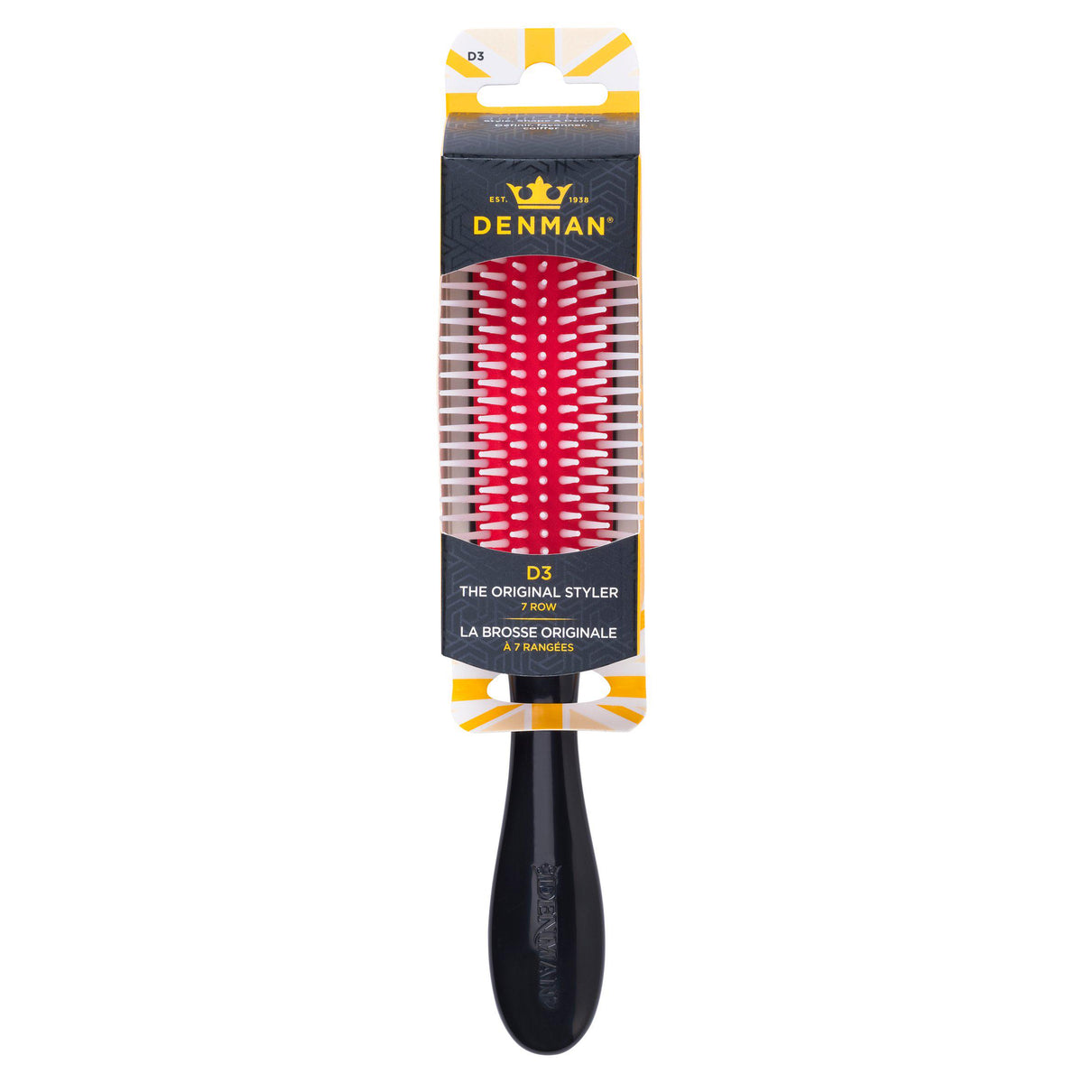 Denman D3 original curl definer styler 7 row brush (British brand)