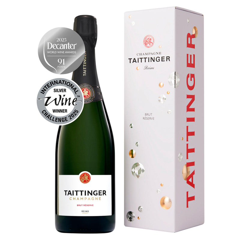 Taittinger Brut Reserve Champagne 75cl, imported from the UK